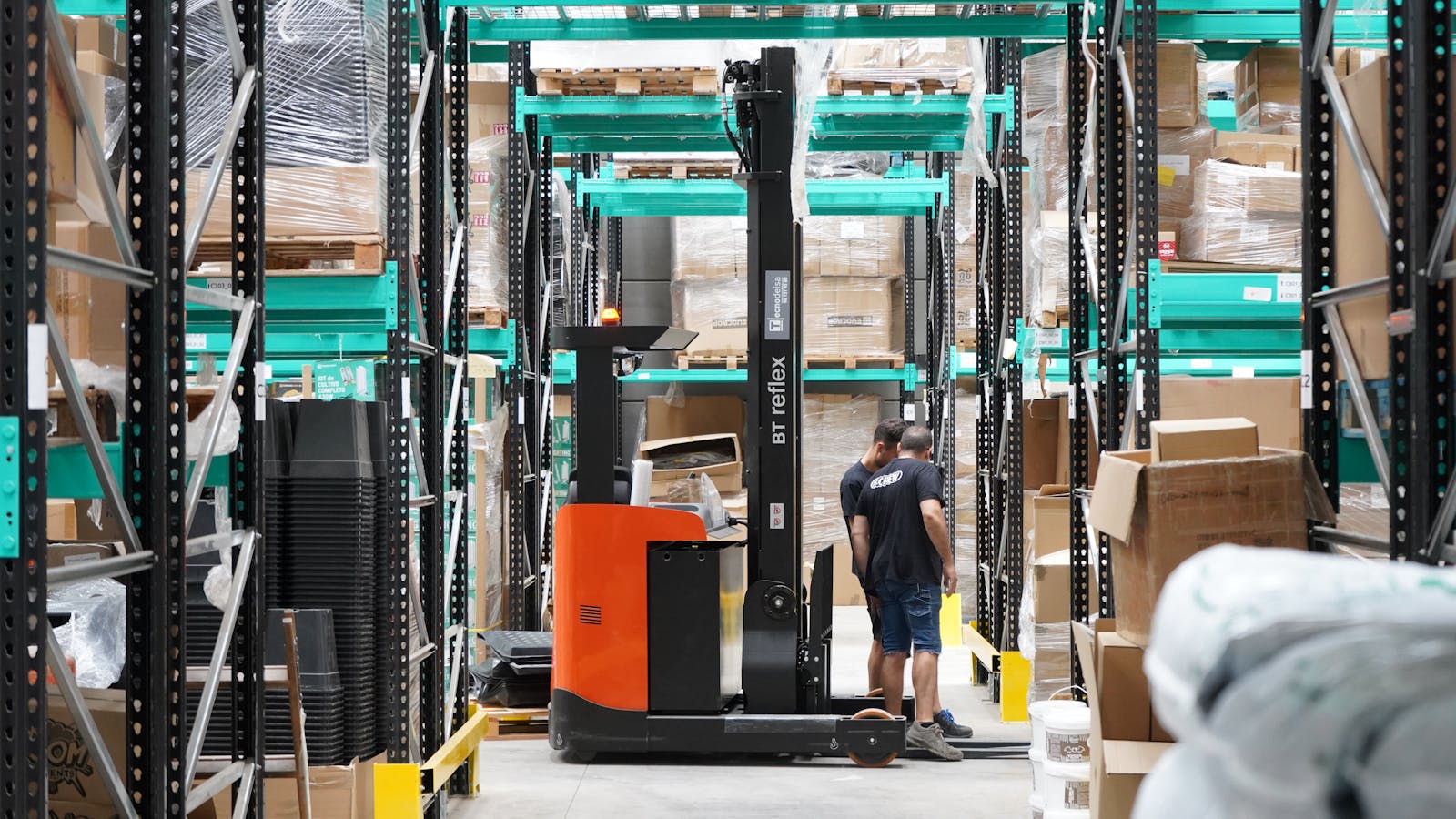 Warehouse operations with forklift movement